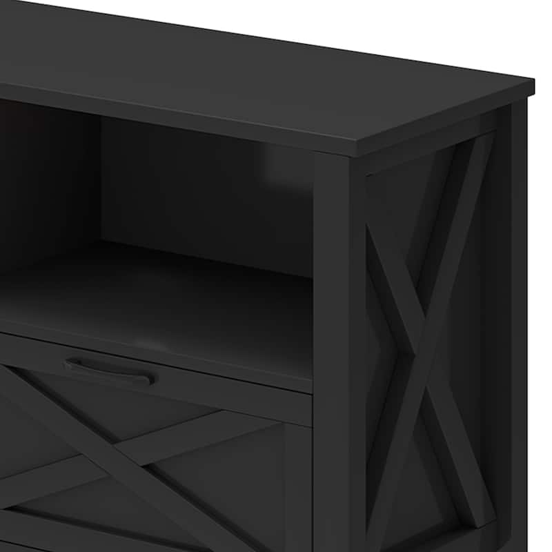 Moasis 70"W Farmhouse TV Stand with Lights