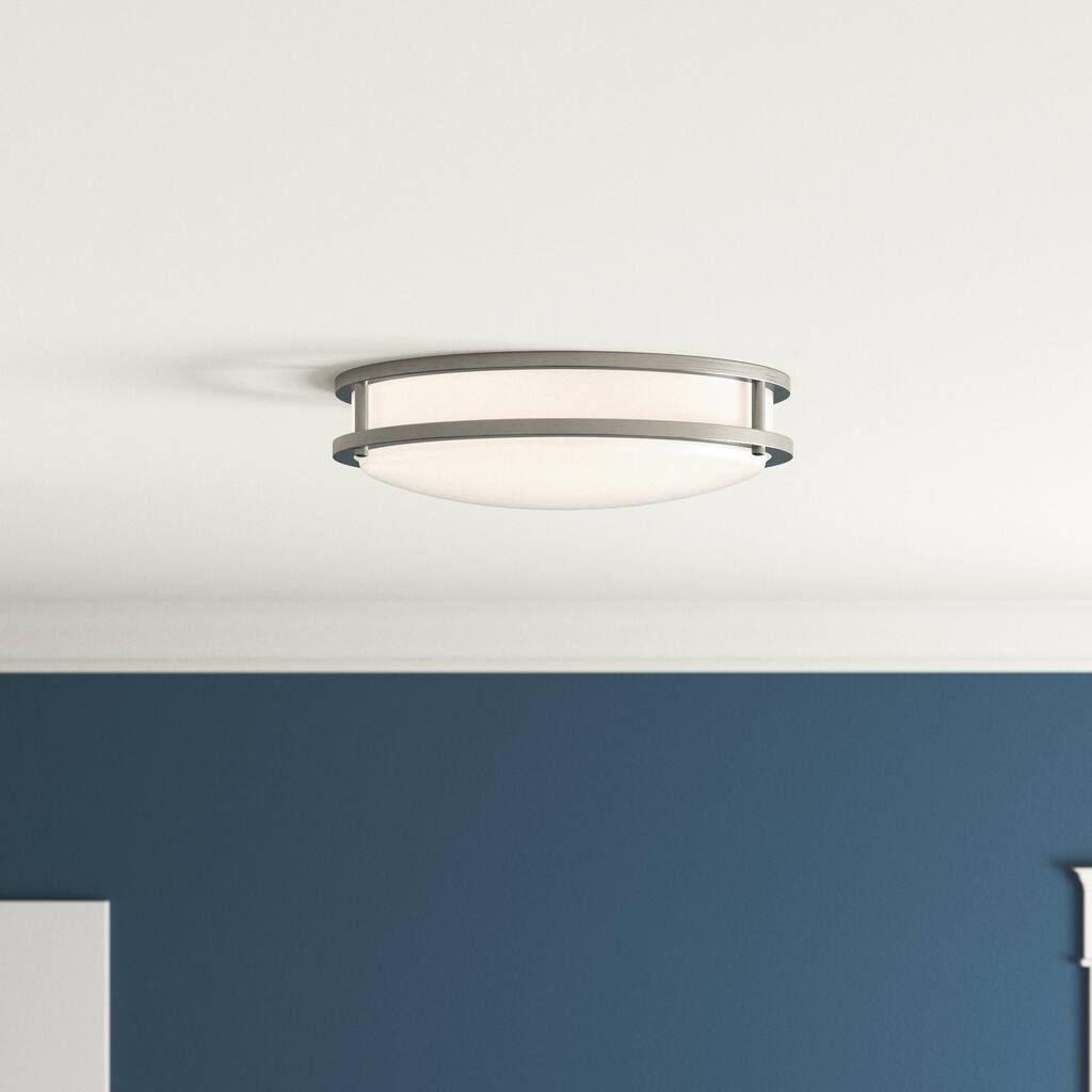 LED Flush Mount Ceiling Light Dimmable Brushed Nickel