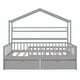 preview thumbnail 21 of 32, Roomfitters Wooden Twin/Full Size House Bed, Modern Platform Design with Two Spacious Storage Compartments and Built-In Shelf