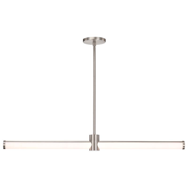 Bowman 36 Inch LED Island Pendant Brushed Nickel Acrylic Lens - Brushed Nickel