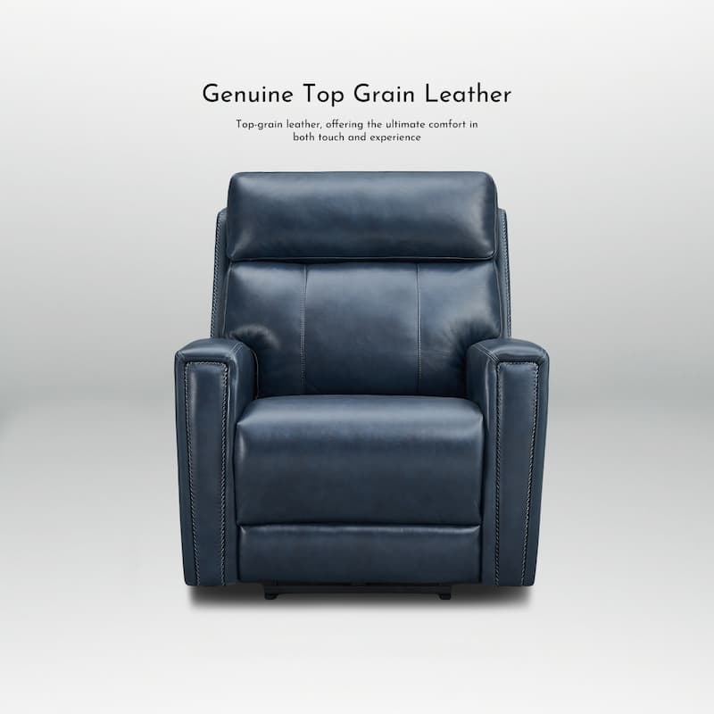 Genuine Leather Zero Gravity Power Recliner Chair with Power Headrest, USB&USB-C Port