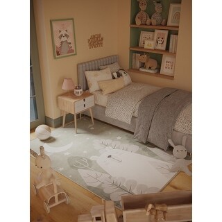 Ginza Six Washable Hibernate Winter Mint Kids Rug