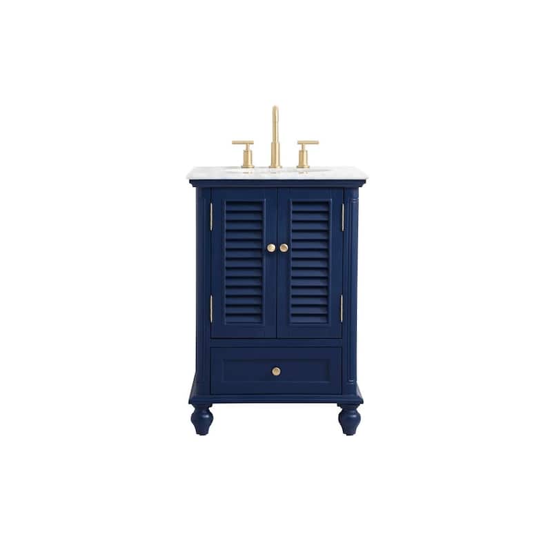 Elegant Lighting VF30524 Rhodes 24" Free Standing Single Basin Vanity - Blue