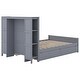 preview thumbnail 13 of 11, Full Size Platform Bed with Headboard, Footboard, Drawers and Storage Shelves