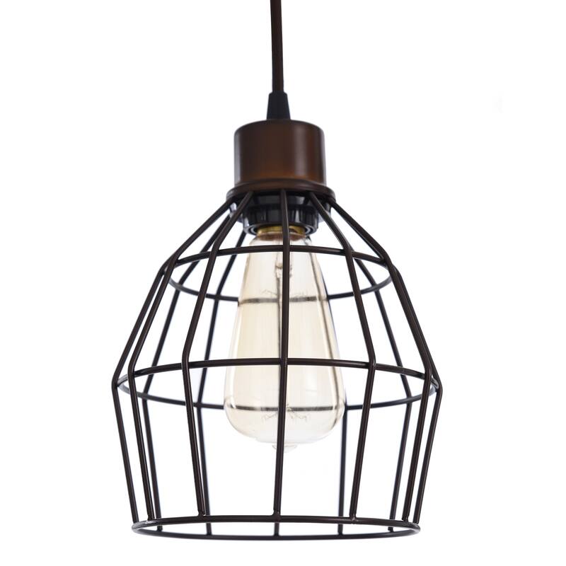 Carbon Loft Memnet 3-light Caged Wire Pendant Floor Lamp
