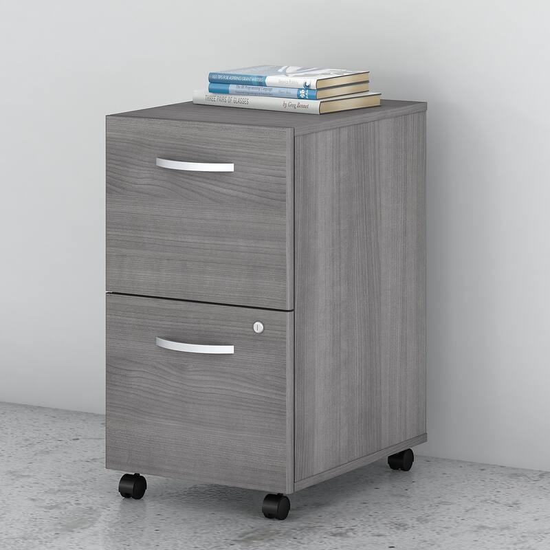 Studio C 2-drawer Mobile File Cabinet by Bush Business Furniture - Platinum Gray