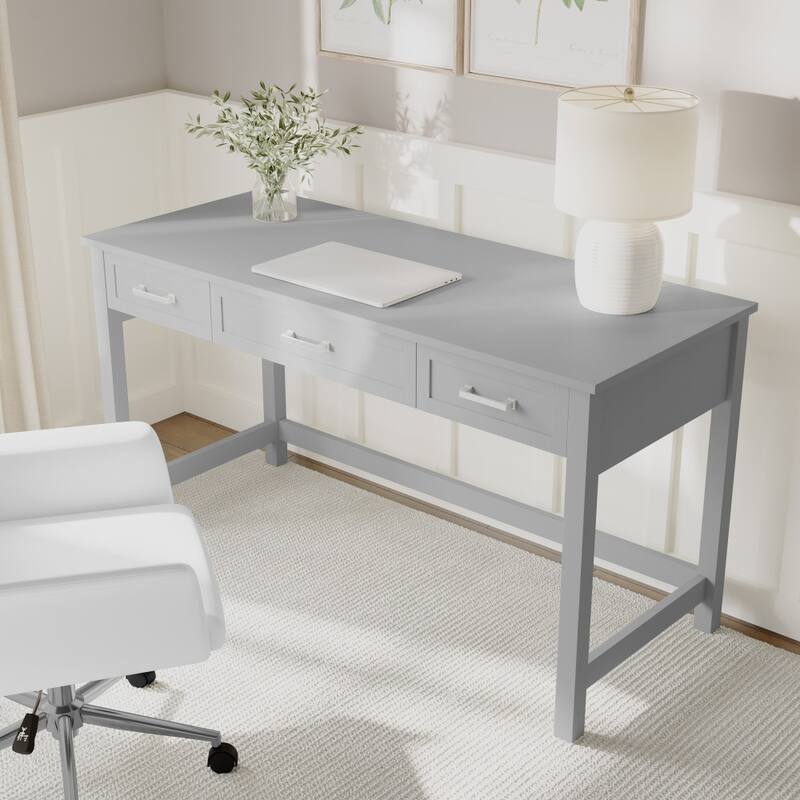 Martha Stewart Shaker Style Home Office Desk with 3 Drawers