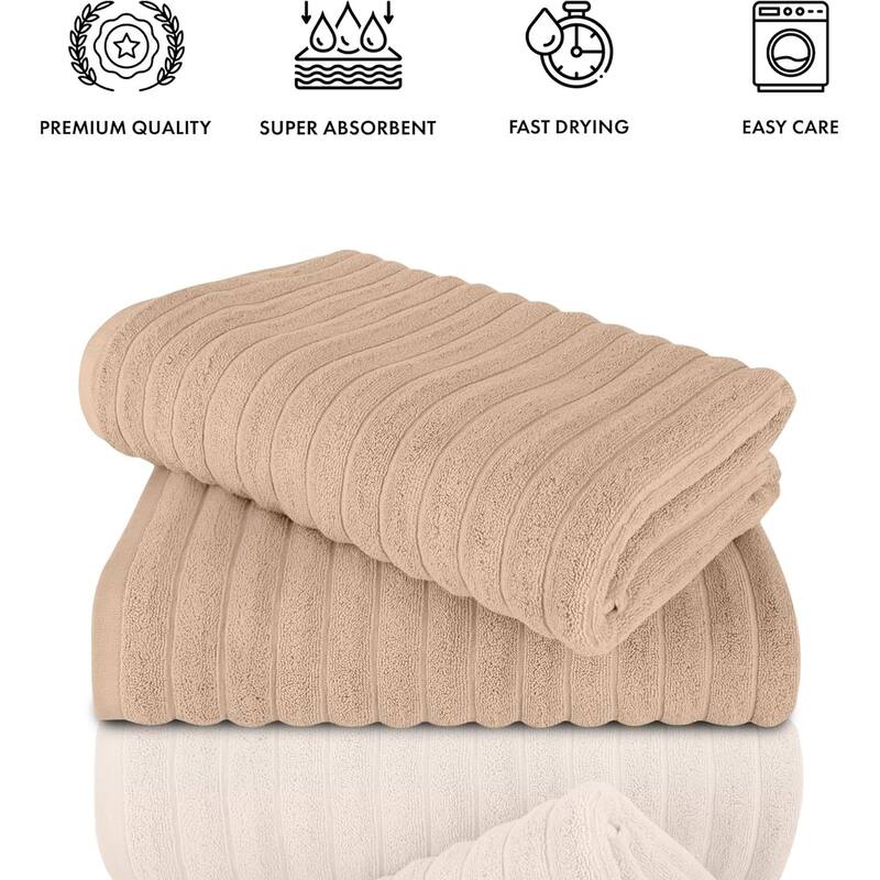Brampton 2 Piece Luxury Turkish Cotton Jumbo Bath Sheets