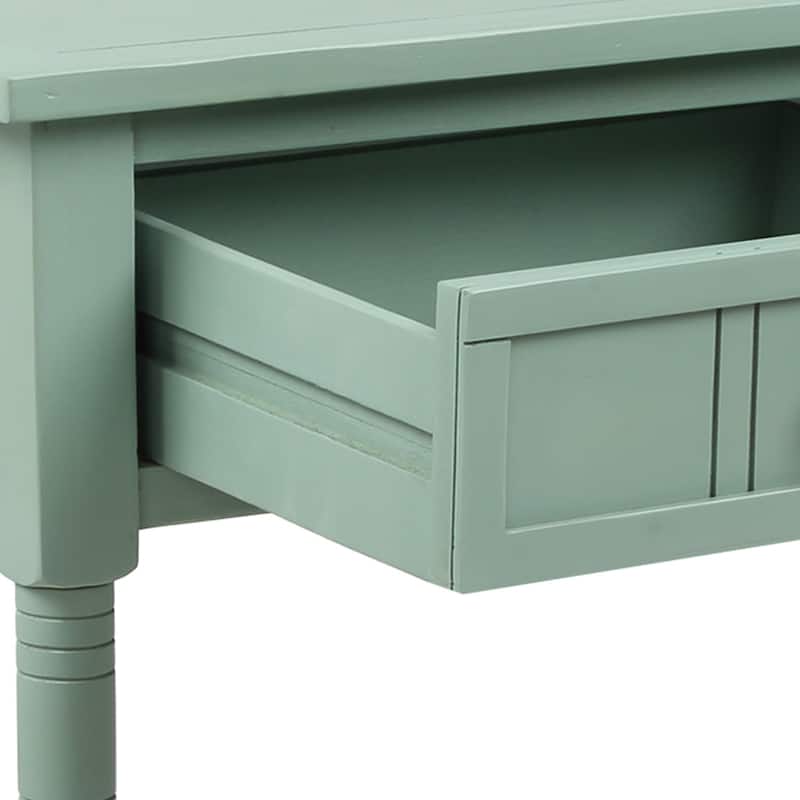 Modern Console Table with Two Drawers and Bottom Shelf