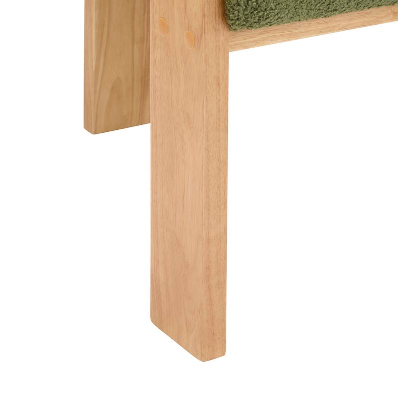 Modern Dining Chairs Set of 2, Fabric Armchairs with Pillow Back, Comfy Upholstered Accent Chairs with Wood Legs for Living Room