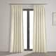 Exclusive Fabrics Blackout solid Faux Dupioni Pleated Curtain Panel (1 Panel) - 25 x 84 - Off White