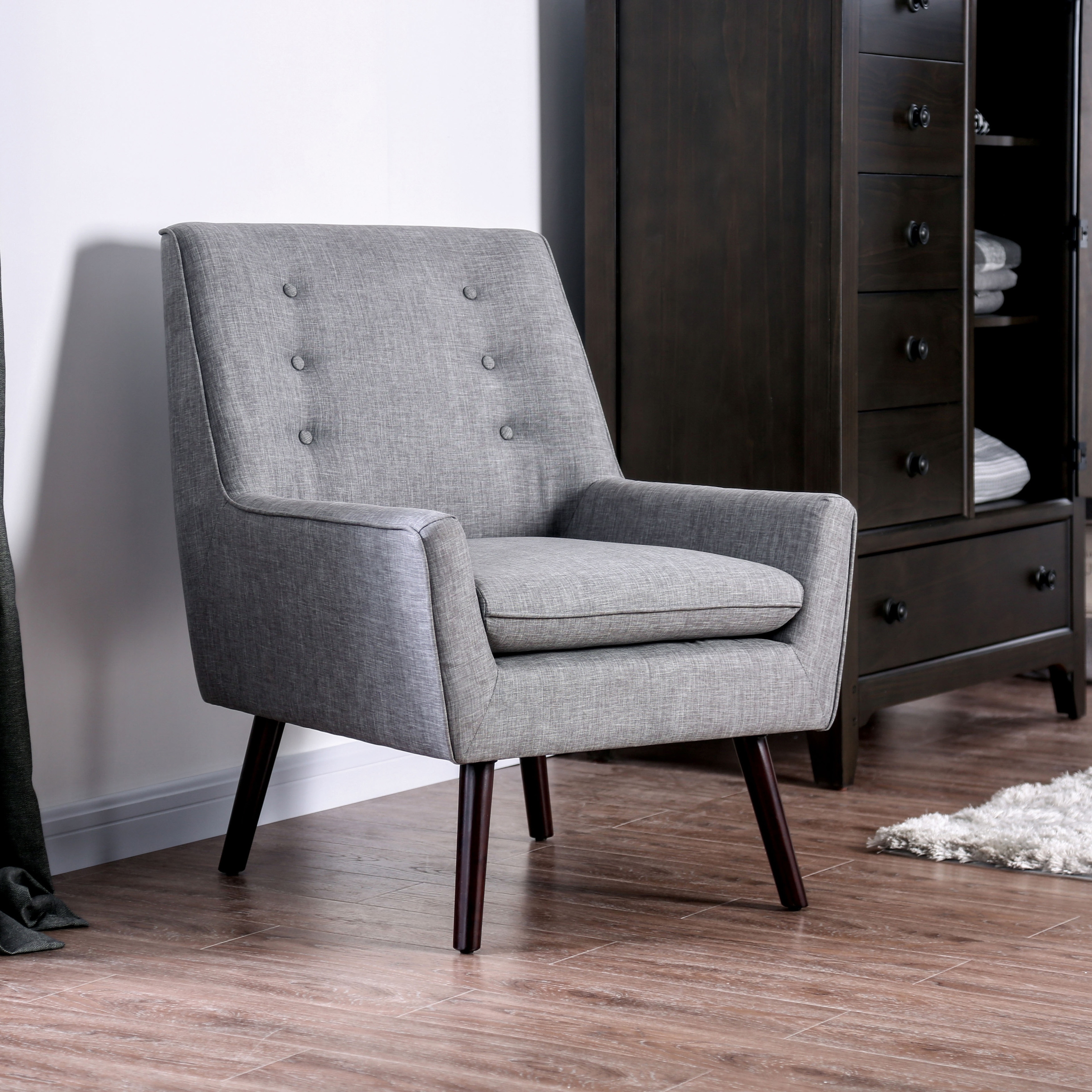 Carson carrington saue on sale grey accent chair