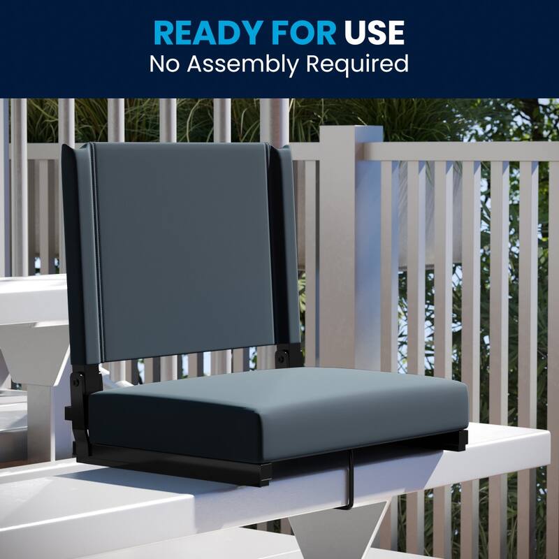 Ultra-Padded Stadium Chair - 18"W x 14"D x 18"H - 18"W x 14"D x 18"H