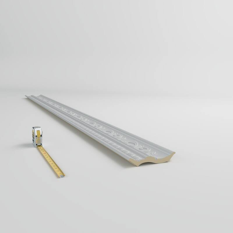 5 1/4"H x 4 5/8"P x 7"F x 96"L Sylvia Crown Moulding - 1-Pack