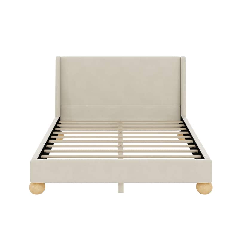 Velvet Upholstered Platform Bed