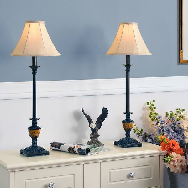 Shop Copper Grove Delta 30 Inch Bronze Buffet Lamps Set Of 2