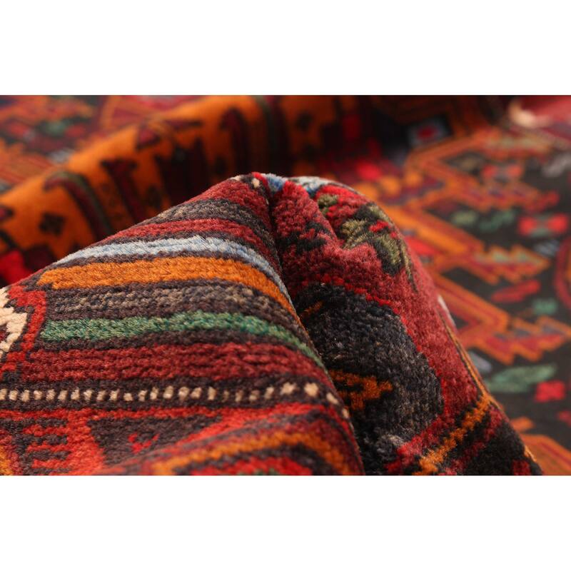 ECARPETGALLERY Hand-knotted Teimani Burgundy Wool Rug - 3'7 x 7'10