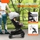 preview thumbnail 6 of 28, Carbon Steel Foldable Stroller with Recline and Footrest - 28” L x 17.3” W x 42.1” H
