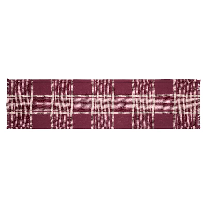 Eston Black Tan Plaid Runner 12x36