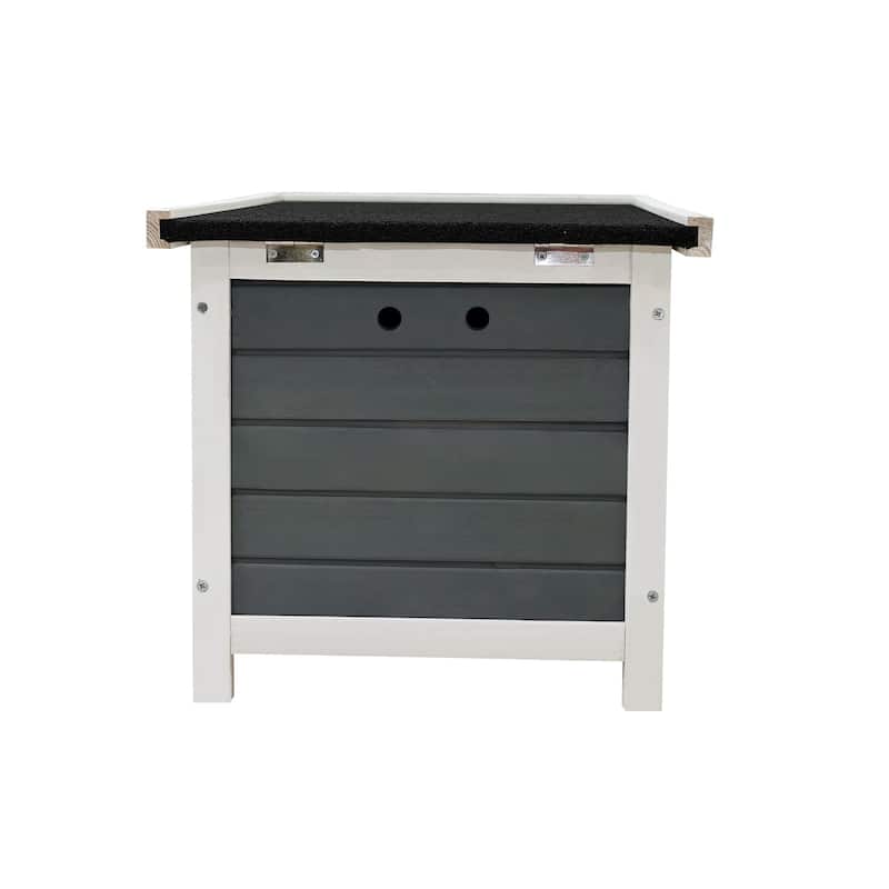 Weatherproof Wooden Outdoor Rabbit Hutch Lockable Door Openable Top