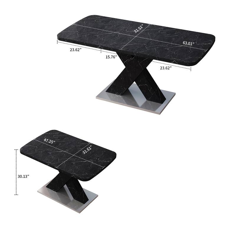 Elegant Stylish Stretchable Wooden Dining Table with Self-Storage Leaf