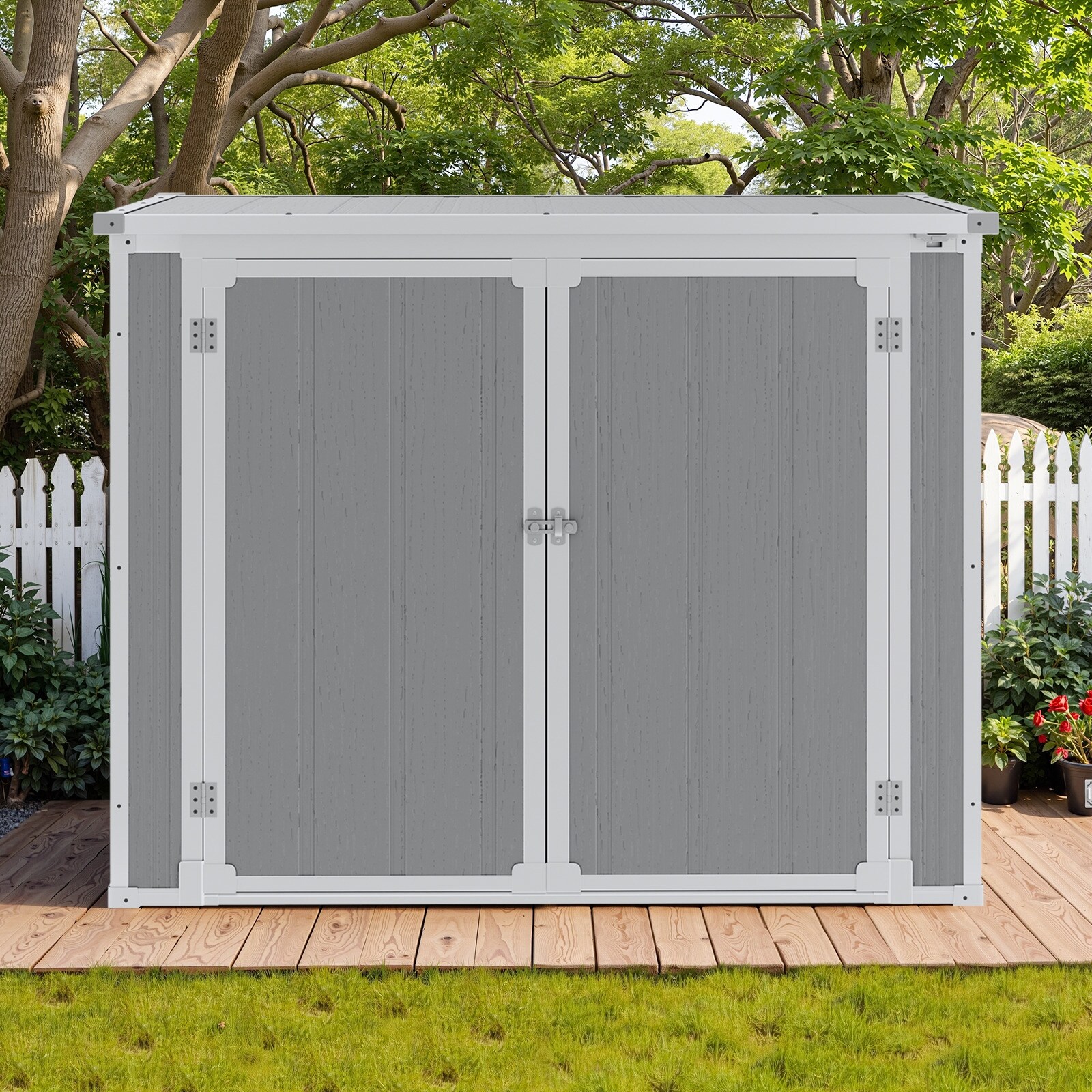 4.69 ft. W x 2.46 ft. D Plastic Storage Shed Outdoor Storage