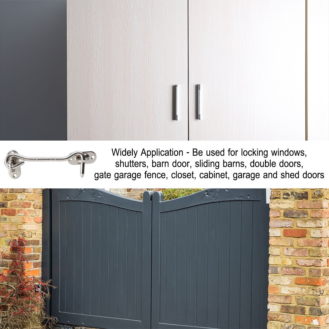 Shop 6 Stainless Steel Cabin Hook Eye Latch Privacy Hooks Door