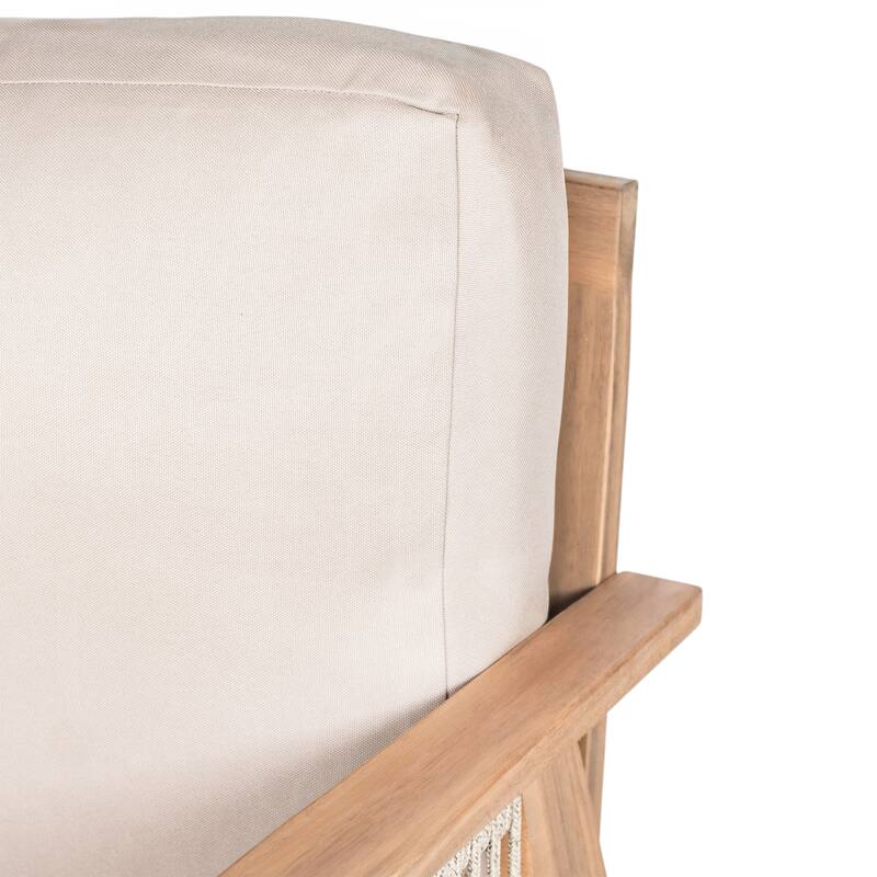 Christopher Knight Home - Maxwell Outdoor Acacia Wood and Rope Patio Chair Set