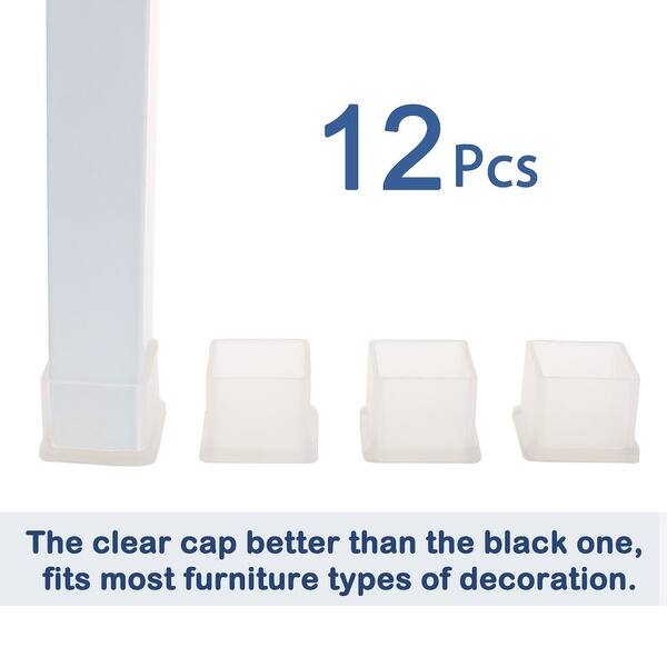 Shop Clear Pvc Chair Leg Cap End Tip Feet Cover Furniture