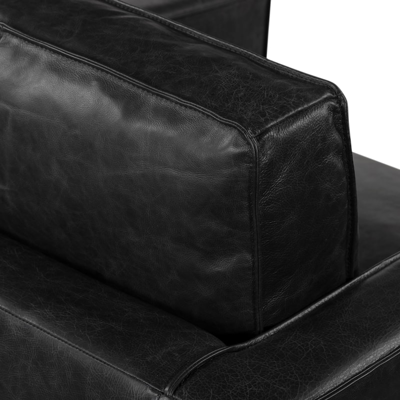 Poly & Bark Mateo Lounge Chair - Full Grain Genuine Italian Leather