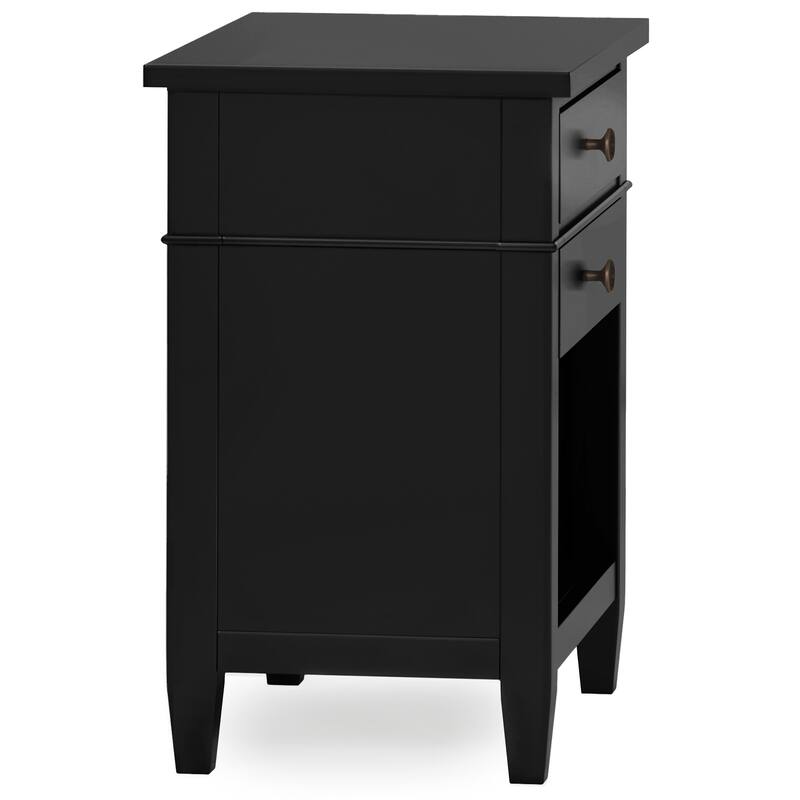 WYNDENHALL Sterling SOLID WOOD 24 inch Wide Bedside Nightstand Table