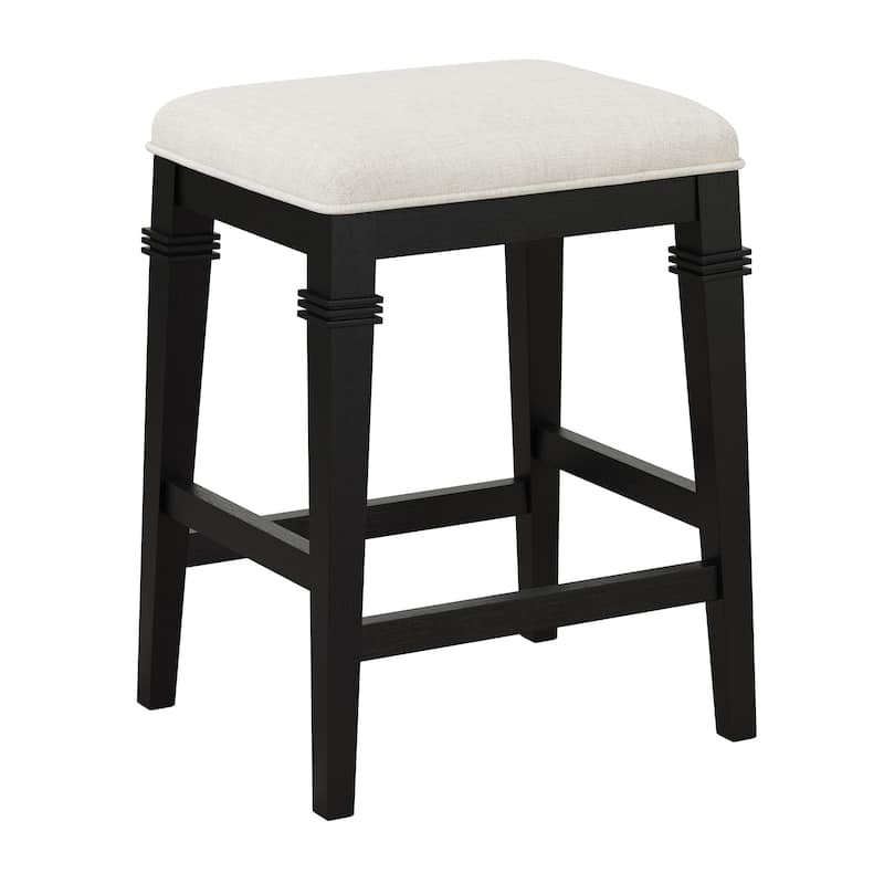 Hillsdale Furniture Arabella Wood Backless Counter Height Stool - 25.25H x 18.5W x 15.75D - Black Wire Brush - Counter Height