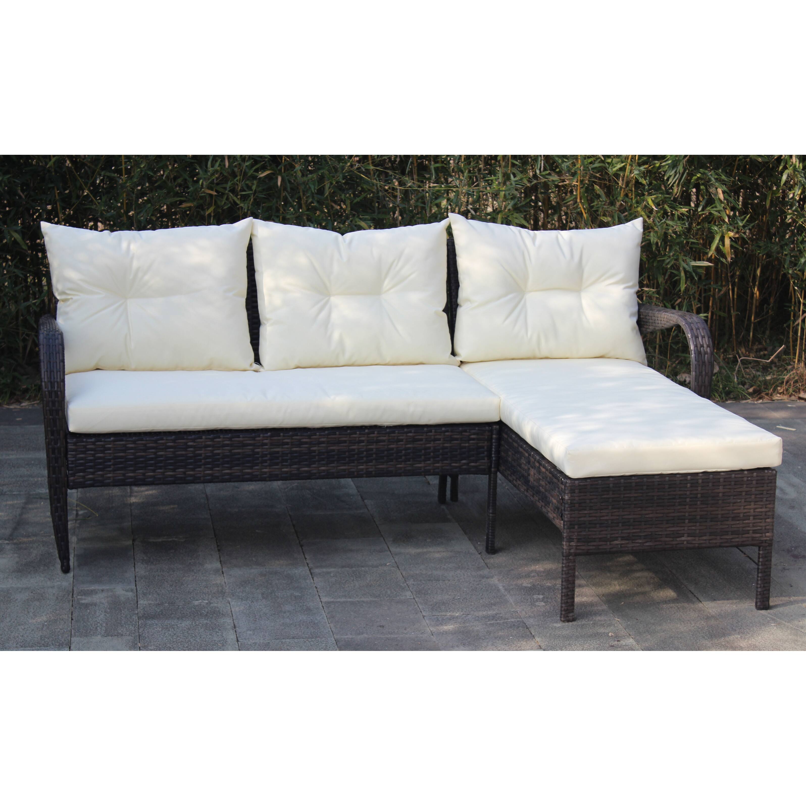 Outdoor patio Furniture sets, 2 piece Conversation set wicker Ratten