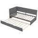 preview thumbnail 6 of 13, Twin Platform Daybed with Trundle, Wood Daybed Grey