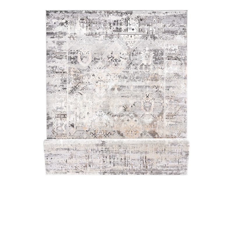 Bowman Classic Distressed Gray/Ivory Area Rug