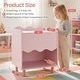 preview thumbnail 13 of 18, Costway Kids Nightstand, Toddler Scalloped Side Table with Wide Top &