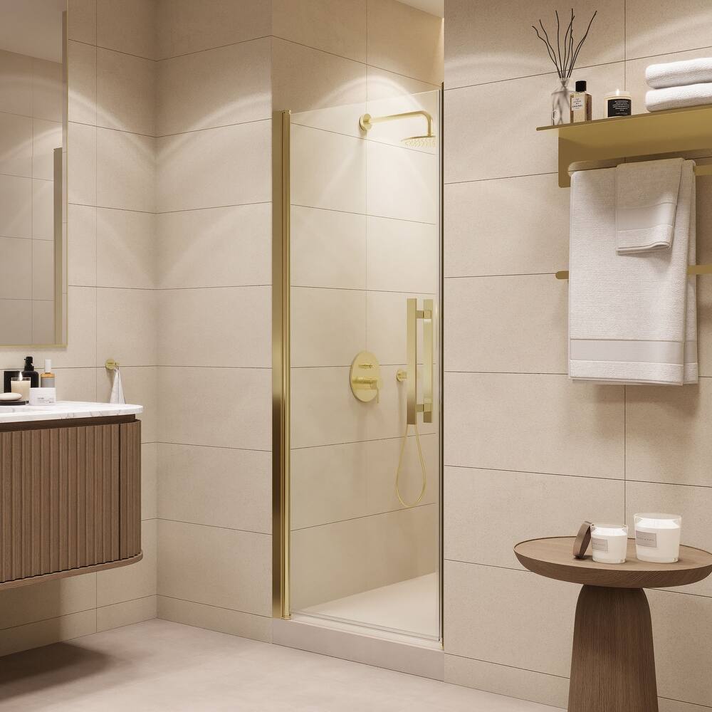 Pasadena Alcove Frameless Pivot Shower Door, 2025