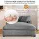 preview thumbnail 15 of 47, Modern Oversized Indoor Chaise Lounge Couch with Pillows