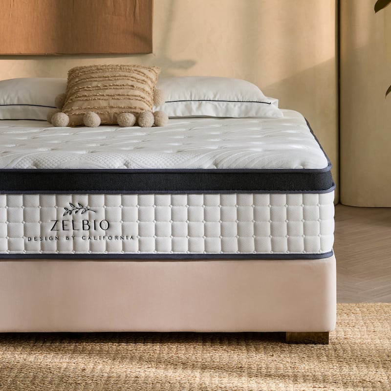 Comfort Medium Firm Gel Memory Foam Hybrid CertiPUR-US Motion Isolation 12 in. Mattress - White - Twin