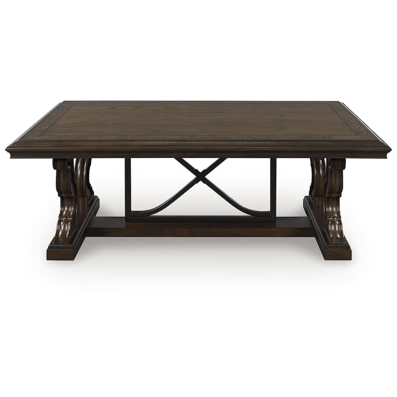 Signature Design by Ashley Maylee Dark Brown Coffee Table - 56.13" W x 32.13" D x 19.38" H