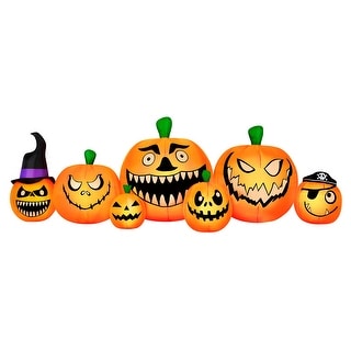 Occasions 8 Foot Inflatable Pre Lit Pumpkin Patch Halloween Yard ...