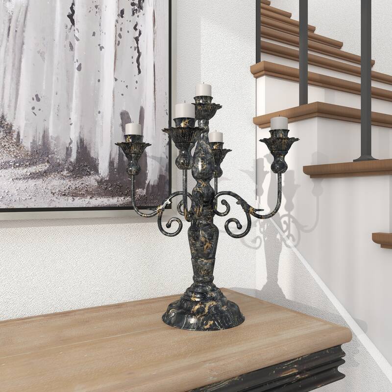 Metal Candelabra - Gray or White - Roche River Decor