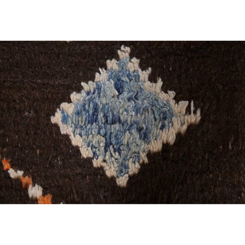 Tribal Oriental Geometric Moroccan Area Rug Hand-knotted Wool Carpet - 6'10" x 10'10"