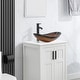 preview thumbnail 57 of 77, Eclife Artistic Vessel Sinks for Bathroom Vanity Tempered Glass Ceramic Basin