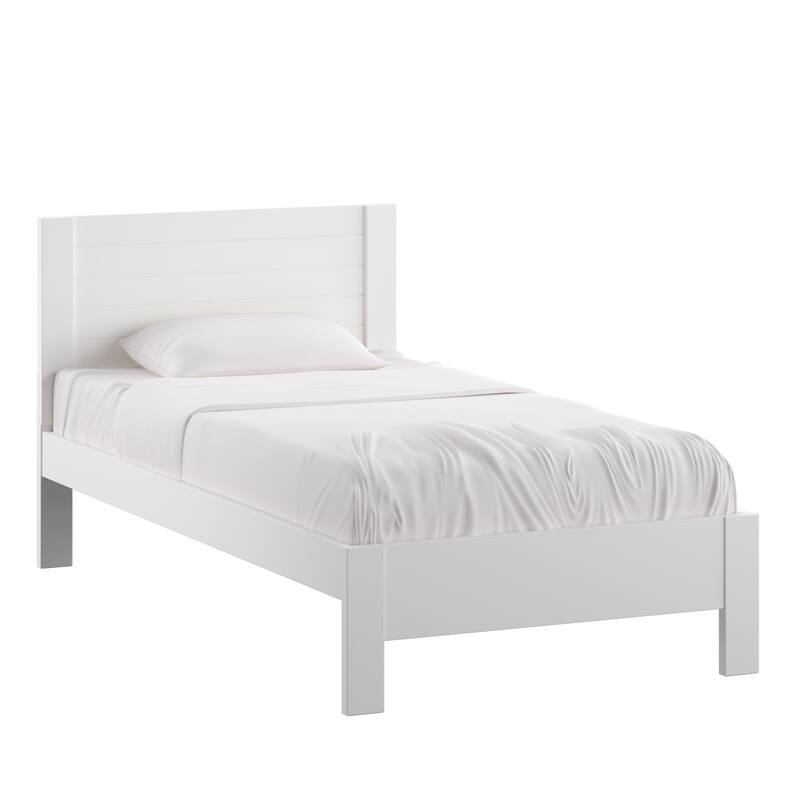 Davidson Horizontal Panel Platform Bed by iNSPIRE Q Classic - White - Twin