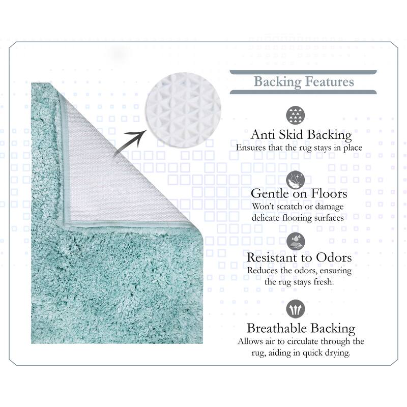 Element Plush Bathroom Rugs Quick-Dry Bathroom Mat, Washable & Absorbent Bath Rugs
