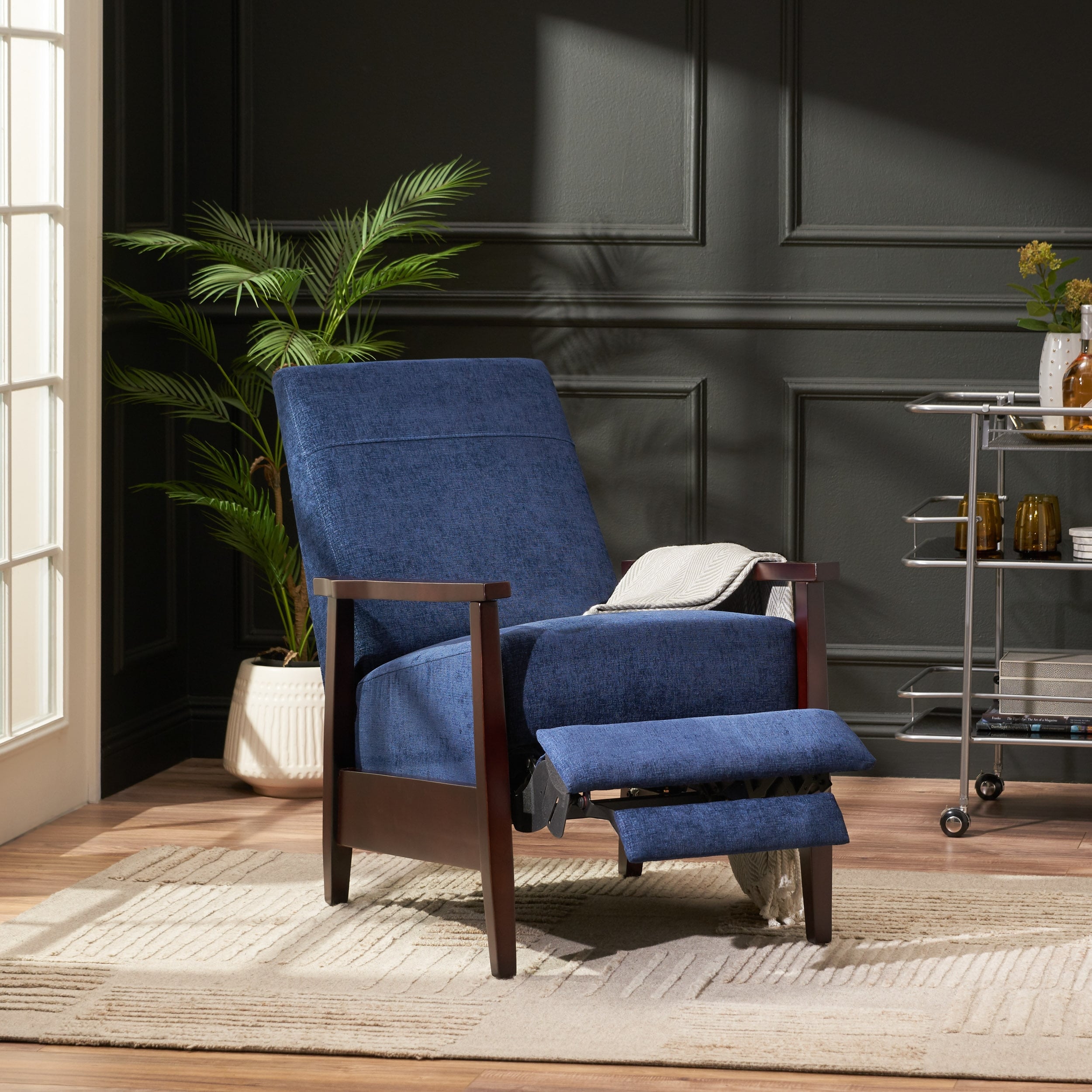 Wood Hand Manual Club Adjustable Modern Single Sofa