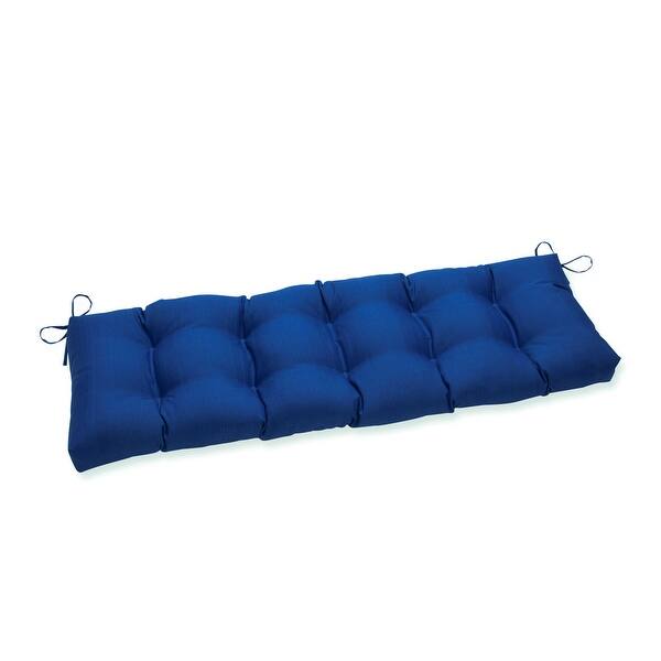 Pillow Perfect Outdoor Fresco Blue Blown Bench Cushion Bed Bath