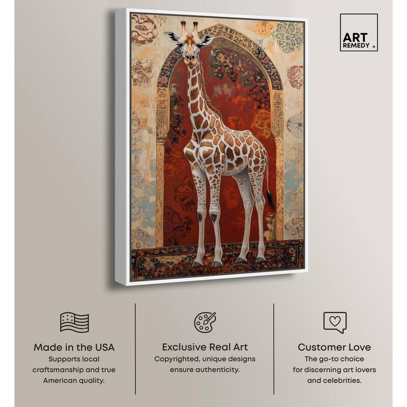 Giraffe Archway Canvas by Art Remedy