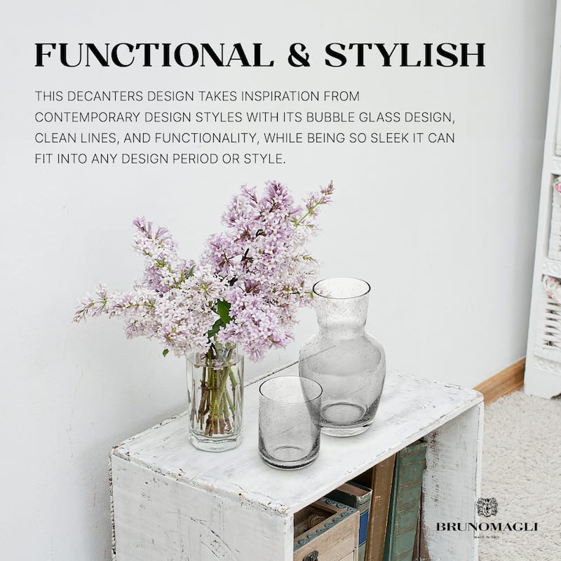 Bruno Magli 2 piece Bubble Carafe Set - 28 oz